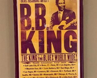 BB KING Framed Concert Poster