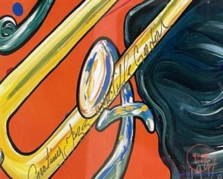 "Creating Jazz, Wycliffe Gordon" Signed Limited Edition by LIGEL LAMBERT