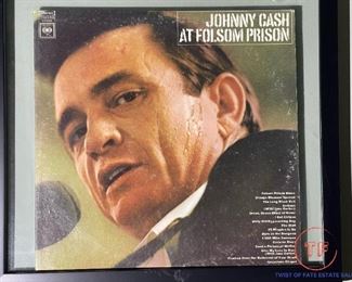 JOHNNY CASH At Folsom Prison Framed Vinyl LP Jacket