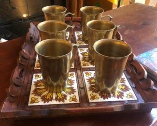 suspicious tray of goblets