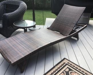 Recliner with cushion.