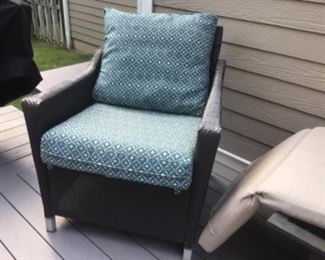 3 pc. Set of patio furniture, with cushions.