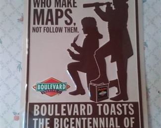Boulevard Brewing Company Lewis & Clark Tin Sign