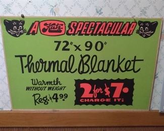 Vintage Cardboard Katz Advertising Sign