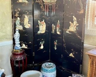 4 Panel Oriental Screen 