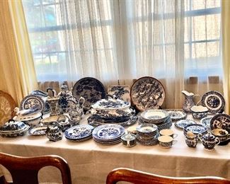 Great Selection of Blue and White Porcelain 