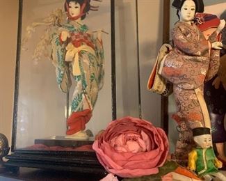 Asian Dolls - just a sample of the 100’s of dolls at this serious collectors house