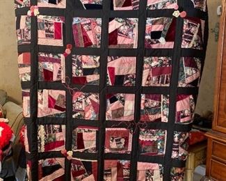 Beautiful handmade crazy quilt