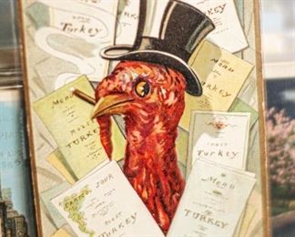 This postcard set features Thanksgiving and Halloween postcards.