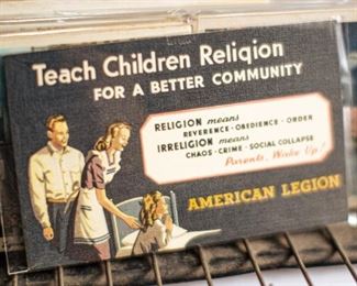 Religion is not specified, and might (or might not) include the Church of the Flying Spaghetti Monster. 