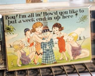 This postcard set features vintage "funnies." Some are actually funny. Some are more of a history lesson. Most postcards are in standard frame sizes - ready to be added to any decor. 