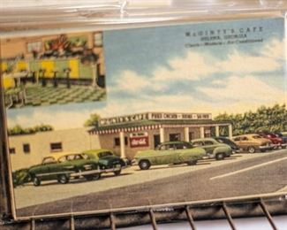 This postcard set features vintage Georgia restaurants. Most postcards are in standard frame sizes - ready to be added to any decor. 