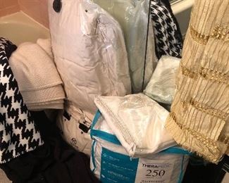 Much bedding linens etc.