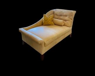 Leather chaise