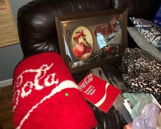 Coca-Cola Mirror, advertising, rug