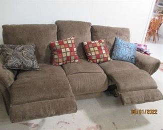 Sofa with recliner foot