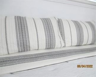 King coverlet and pillows