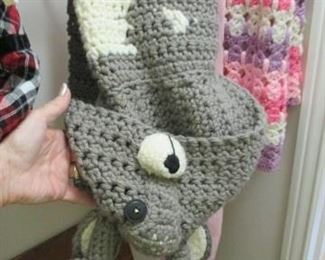 Crocheted Bath Hoodie (missing an eye)