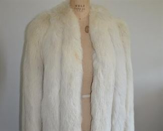 Fox jacket with leather sections