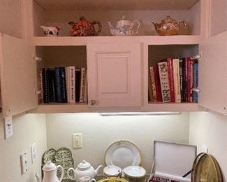 Tea Pots and Pitchers, Mid Century Bamboo Handle Steak Set, Cookbooks