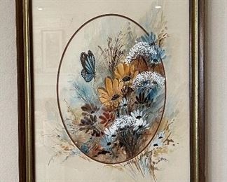 Mid Century signed Painting 