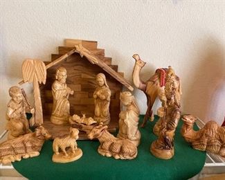 Hand Carved in Bethlehem Nativity