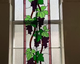 Vintage Grape Motif Stained Glass