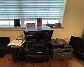 VHS, CD Players, Denon Sound System, Speakers