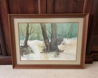 Framed Watercolor by Angie Gleeson 