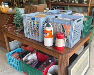 Four crates full of records 