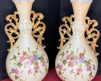 Pair Antique Rudolstandt Vases