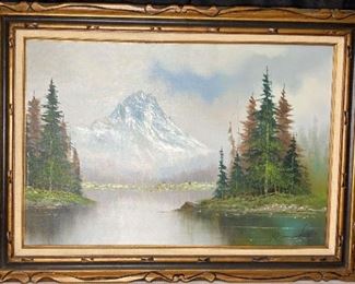 Tranquil Mountain Lake Art