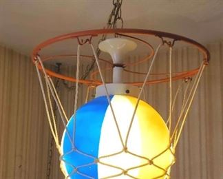 Vintage Harlem Globetrotters Swag Lamp