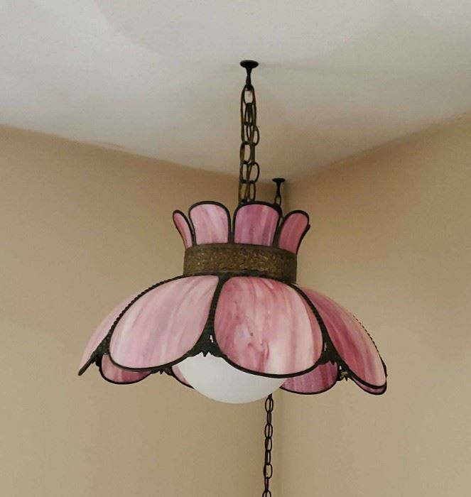 Vintage Tiffany Style Swag Lamp