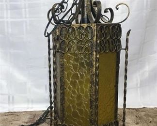 Vintage Wrought Iron Hanging Lamp