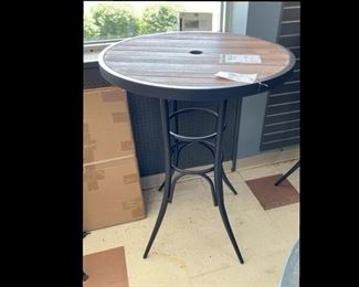 Bar height round table
