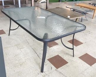 glass top patio table