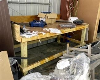 large wood work table