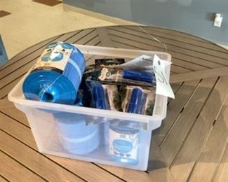 lot of pool items
