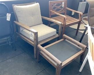 outdoor chair and foot ottoman