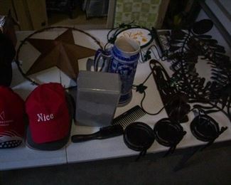 Various decorations and hats