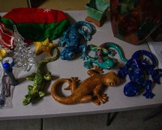 Decorative lizards and Christmas