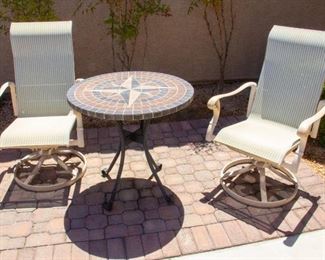 Outdoor chairs and table