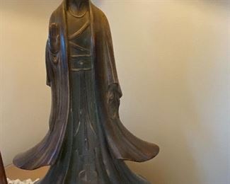 Mid Century  Chinese Chinoiserie Figural Lamp