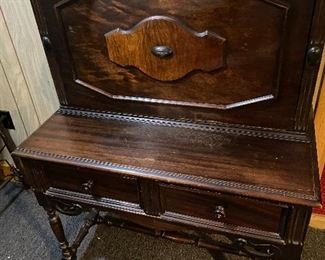 Antique Mahogany Inlaid Ladies Writing Desk