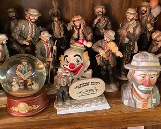 Emmet Kelly Jr Clown Collectibles with Boxes