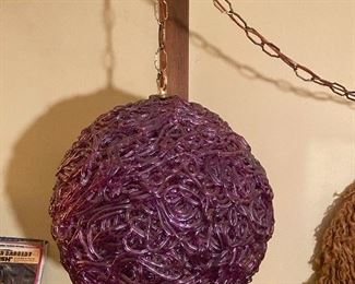 Mid Century Spaghetti Swag Light/Purple 