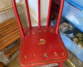 Vintage Painted Child Chair