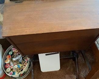 Vintage Sewing Stand Filled