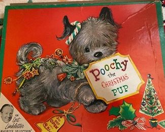 Vintage Poochy the Christmas Pup Pop Up Book/Box